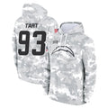 LA.Chargers #93 Teair Tart Player Arctic Camo Salute to Service Hoodies Limited Game Qdoa Stitched Jerseys