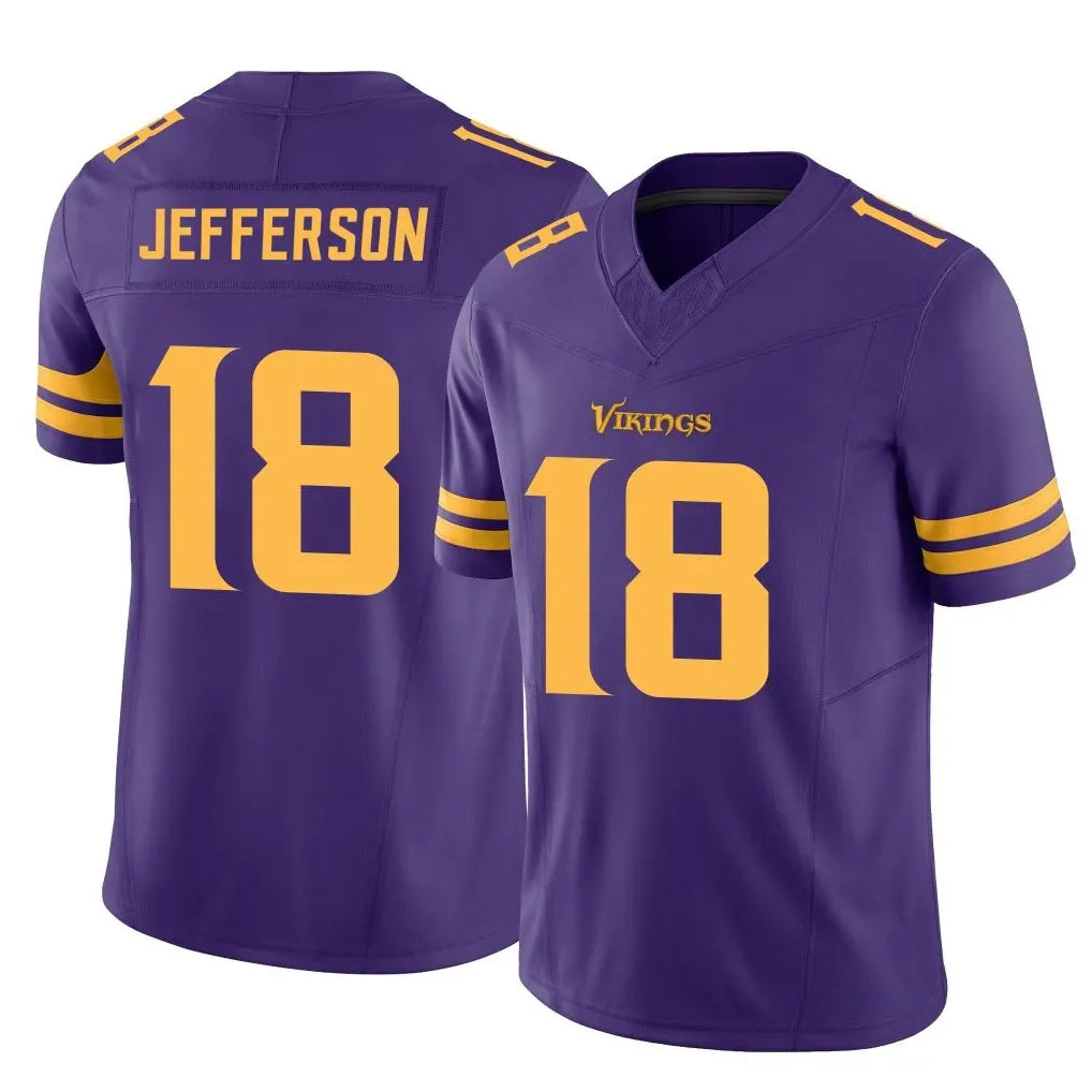 M.Vikings #18 Justin Jefferson Player Purple Limited Alternate Vapor F.U.S.E. Home Game Qdoa Stitched Jerseys