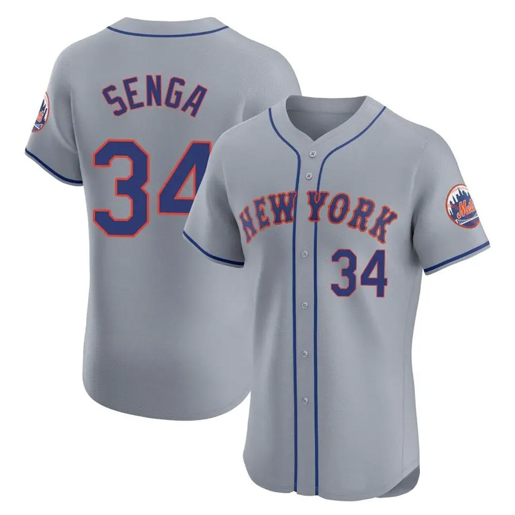 NY.Mets #34 Kodai Senga Player Gray Road Limited Elite Home Qdoa Stitched Jerseys