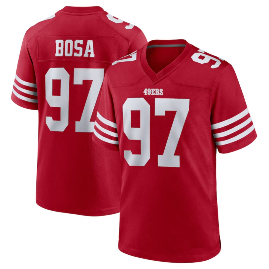 Qdoa SF.49ers #97 Nick Bosa Player Scarlet Player Game Stitched Jerseys