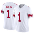 NY.Giants #1 Malik Nabers Player White Limited Vapor F.U.S.E. Home Game Qdoa Stitched Jerseys