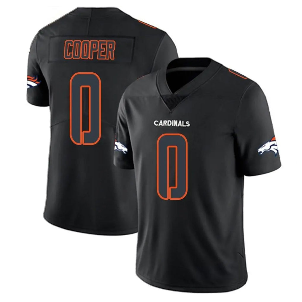 D.Broncos #0 Jonathon Cooper Player Black Impact Limited Game Qdoa Stitched Jerseys