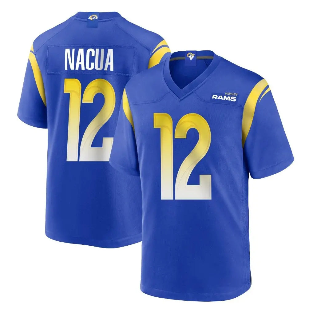 LA.Rams #12 Puka Nacua Player Royal Home Game Qdoa Stitched Jerseys