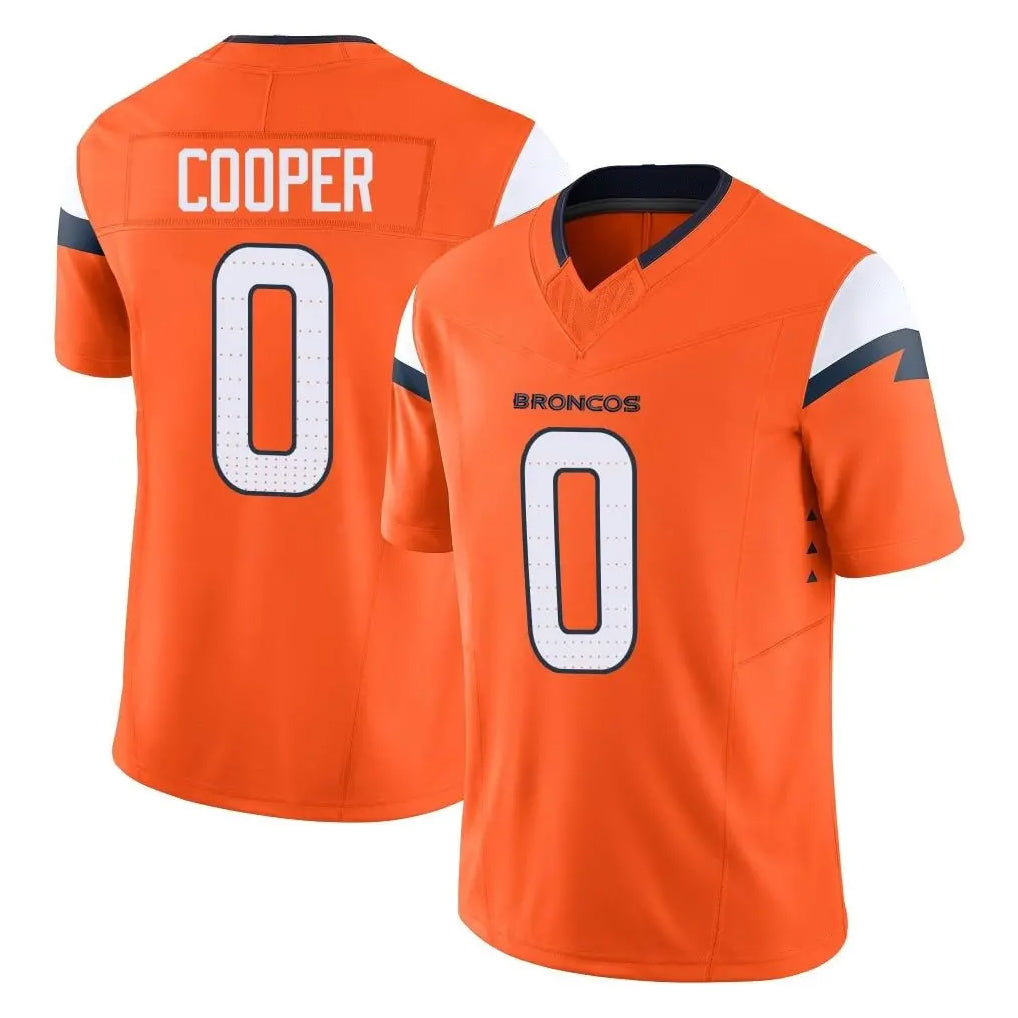 D.Broncos #0 Jonathon Cooper Player Orange Vapor F.U.S.E. Limited Home Game Qdoa Stitched Jerseys