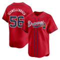 A.Braves #56 Spencer Schwellenbach Player Red Limited Home Game Qdoa Stitched Jerseys
