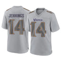 M.Vikings #14 Jauan Jennings Player Gray Atmosphere Fashion Home Game Qdoa Stitched Jerseys