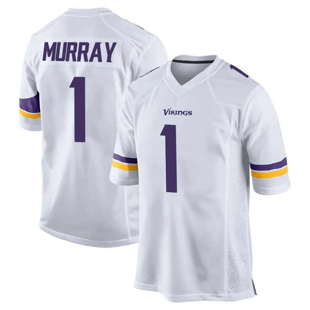 M.Vikings #1 Kyler Murray Player White Home Game Qdoa Stitched Jerseys