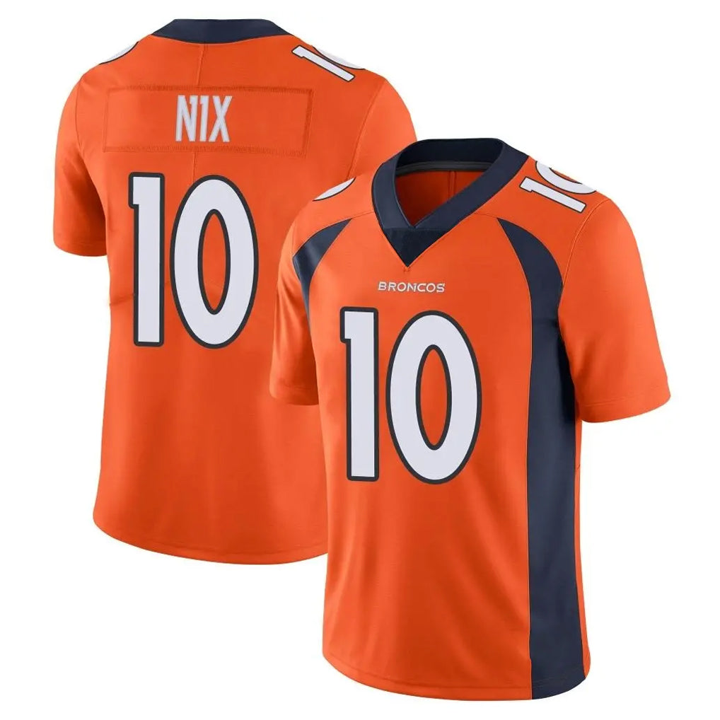D.Broncos #10 Bo Nix Player Orange Color Vapor Untouchable Limited Game Qdoa Stitched Jerseys