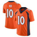 D.Broncos #10 Bo Nix Player Orange Color Vapor Untouchable Limited Game Qdoa Stitched Jerseys