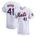 NY.Mets #41 Tom Seaver Player White Home Limited Elite Qdoa Stitched Jerseys