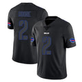 B.Bills #2 DJ Moore Player Black Impact Limited Home Game Qdoa Stitched Jerseys