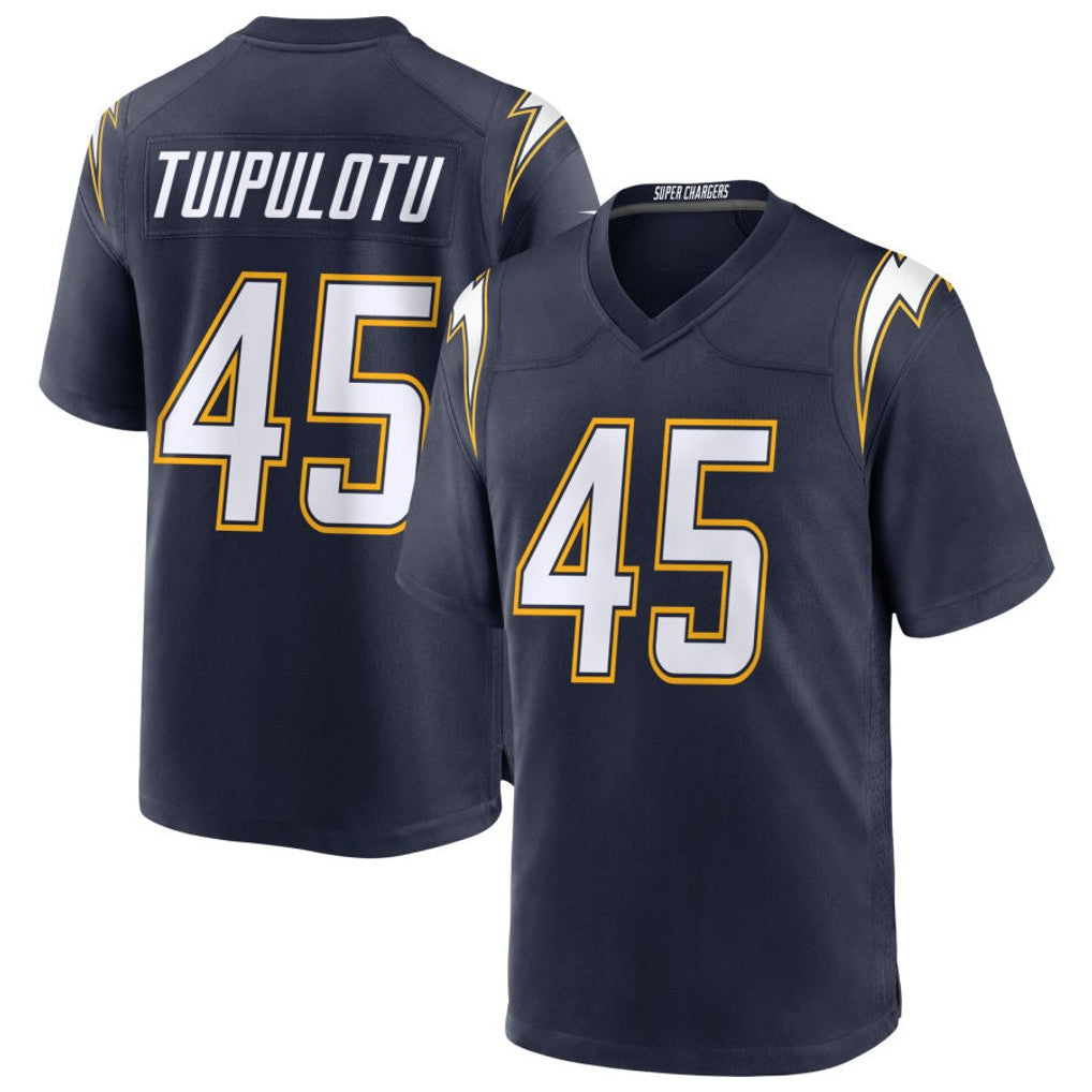 LA.Chargers #45 Tuli Tuipulotu Player Navy Alternate Home Game Qdoa Stitched Jerseys
