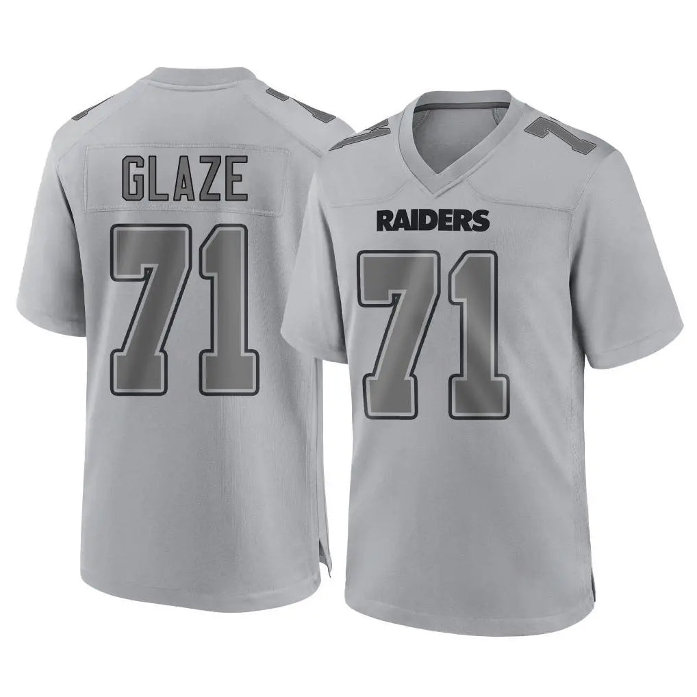 LV.Raiders #71 DJ Glaze Player Gray Atmosphere Fashion Limited Game Qdoa Stitched Jerseys