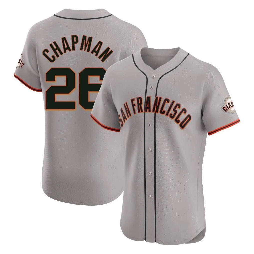 SF.Giants #26 Matt Chapman Player Gray Home Limited Elite Qdoa Stitched Jerseys