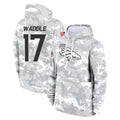 D.Broncos #17 Jaylen Waddle Player Arctic Camo Salute to Service Hoodies Limited Game Qdoa Stitched Jerseys