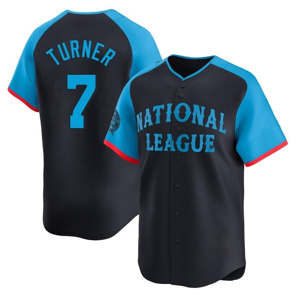 P.Phillies #7 Trea Turner Player Navy National League All-Star Limited Game Qdoa Stitched Jerseys