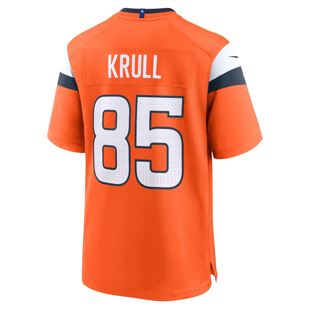 Qdoa D.Broncos #85 Lucas Krull Orange Team Game Jersey