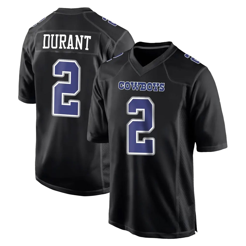 D.Cowboys #2 Cobie Durant Player Carbon Black Fashion Home Game Qdoa Stitched Jerseys