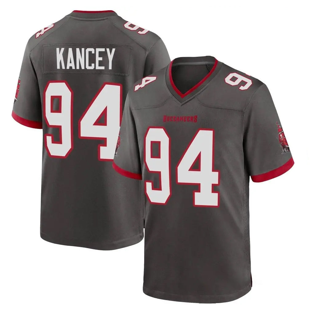 TB.Buccaneers #94 Calijah Kancey Player Pewter Alternate Home Game Qdoa Stitched Jerseys