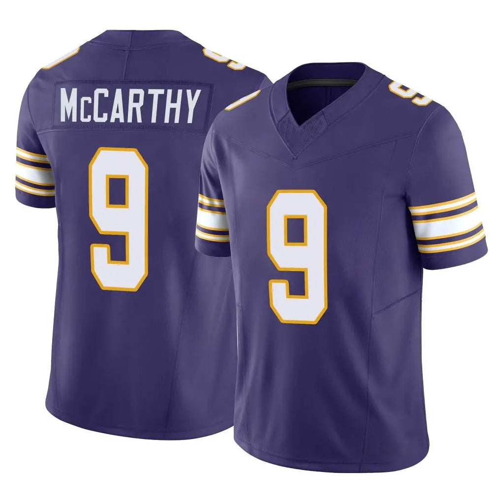 M.Vikings #9 J.J. McCarthy Player Purple Limited Classic Vapor F.U.S.E. Home Game Qdoa Stitched Jerseys