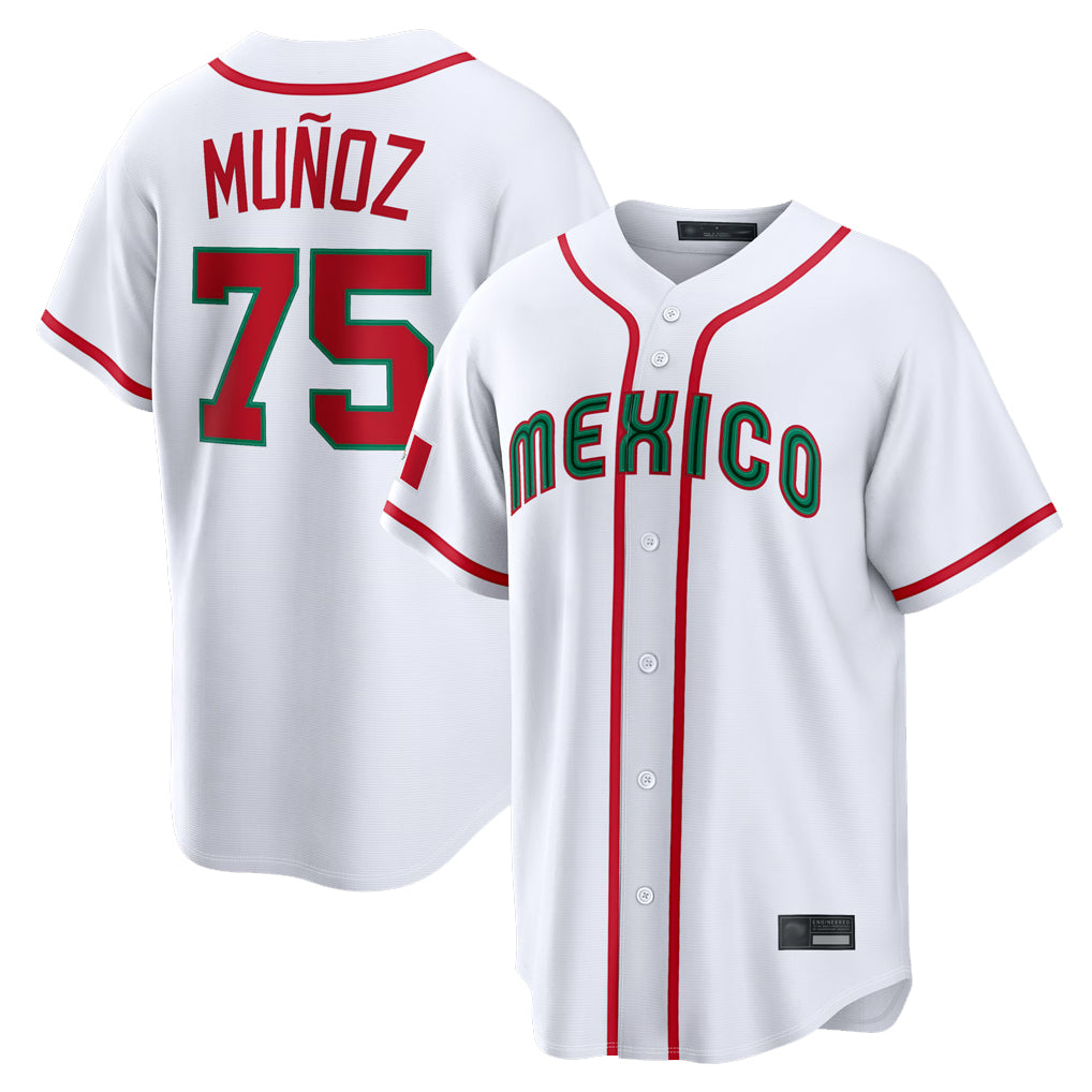 S.Mariners #75 Andres Munoz Player White 2026 World Classic Home Limited Qdoa Stitched Jerseys