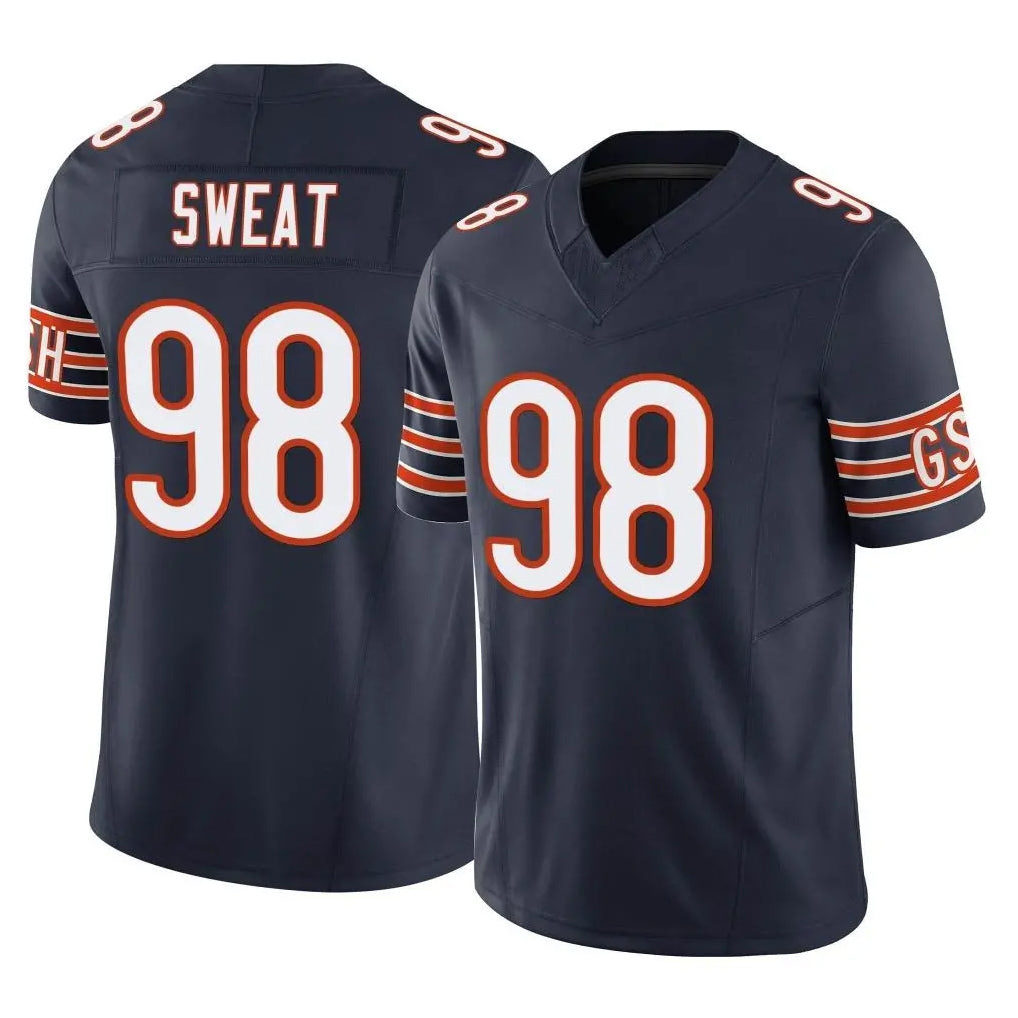 C.Bears #98 Montez Sweat Player Navy Vapor F.U.S.E. Limited Home Game Qdoa Stitched Jerseys