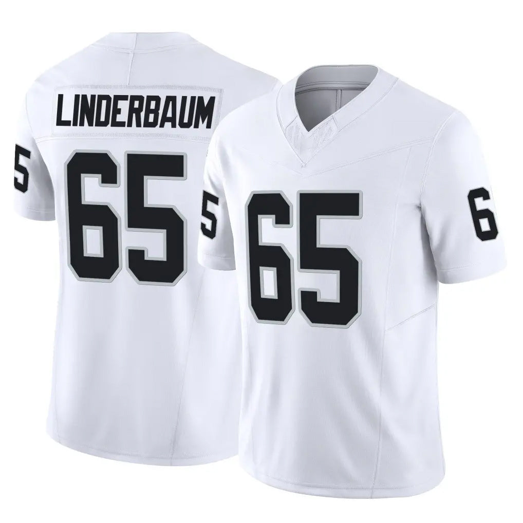 LV.Raiders #65 Tyler Linderbaum Player White Limited Vapor F.U.S.E. Home Game Qdoa Stitched Jerseys