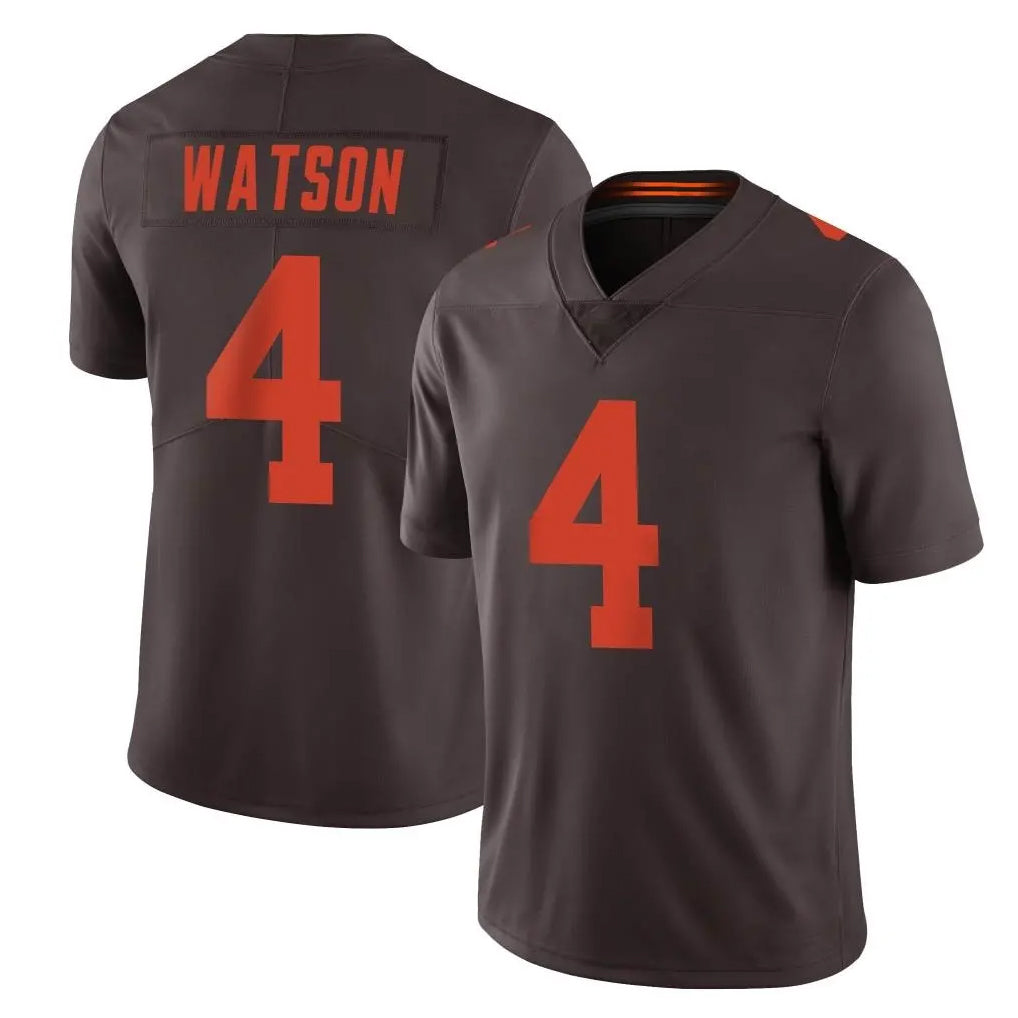 C.Browns #4 Deshaun Watson Player Browns Color Rush Limited Home Game Qdoa Stitched Jerseys