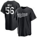 M.Twins #56 Josh Bell Player Black Home Game Qdoa Stitched Jerseys