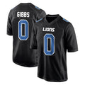 D.Lions #0 Jahmyr Gibbs Player Black Fashion Home Game Qdoa Stitched Jerseys