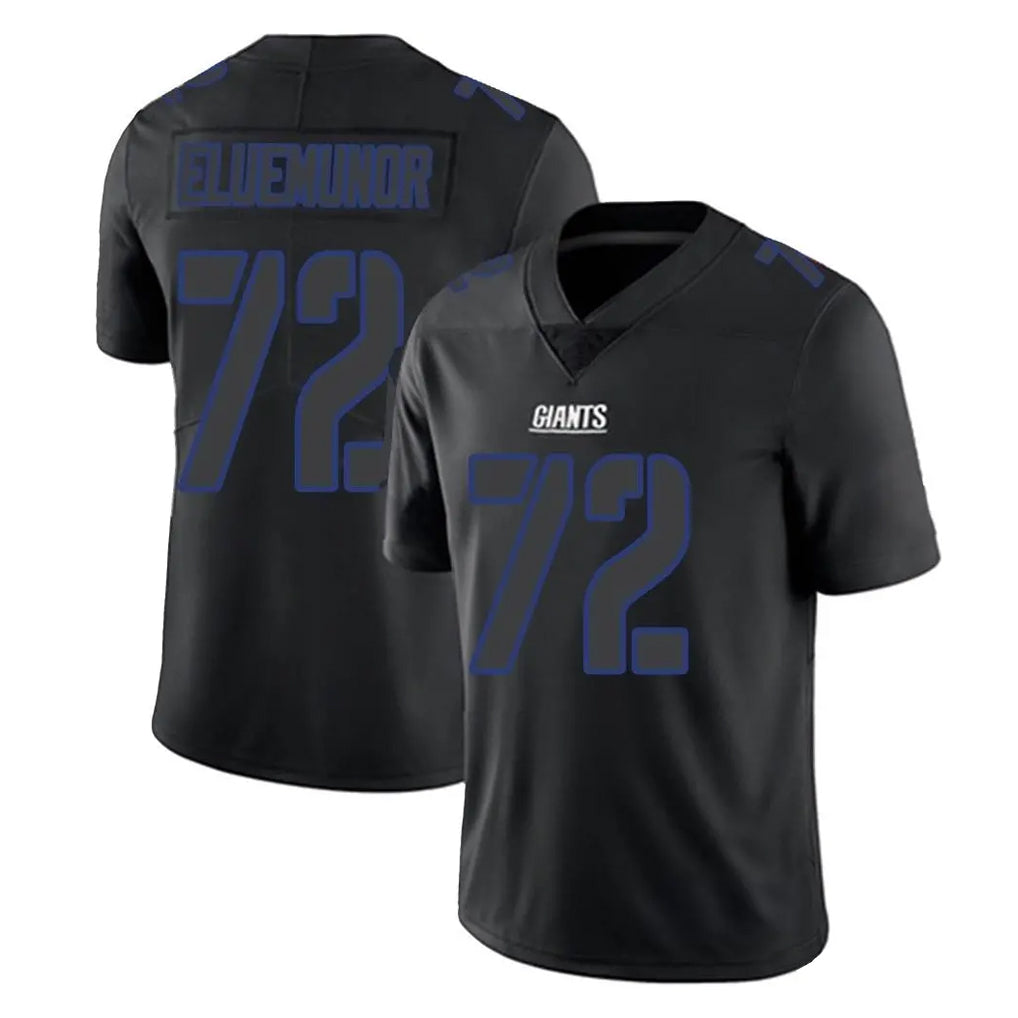 NY.Giants #72 Jermaine Eluemunor Player Black Impact Limited Home Game Qdoa Stitched Jerseys