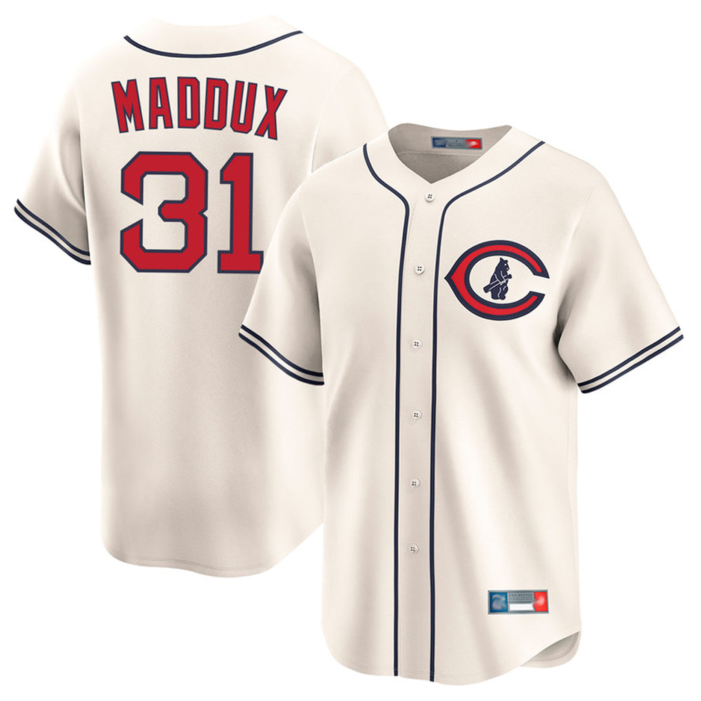 C.Cubs #31 Greg Maddux Player Cream Field of Dreams Limited Home Game Qdoa Stitched Jerseys