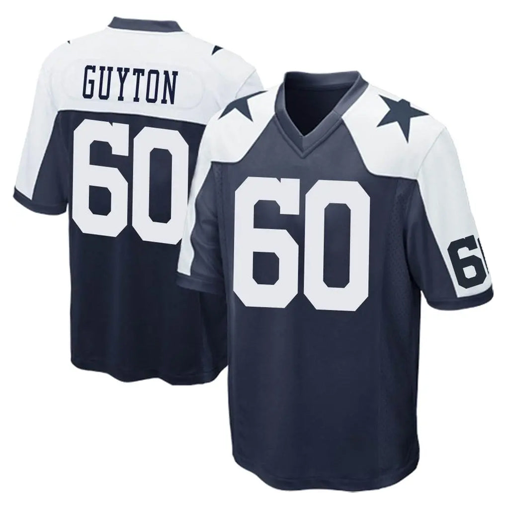 D.Cowboys #60 Tyler Guyton Player Navy-White Alternate Home Game Qdoa Stitched Jerseys