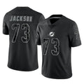 M.Dolphins #73 Austin Jackson Player Black Reflective Limited Game Qdoa Stitched Jerseys