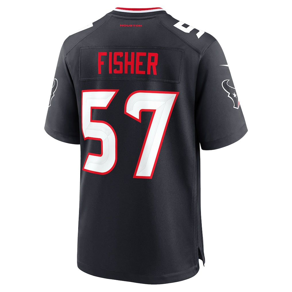 Qdoa H.Texans #57 Blake Fisher Navy Team Game Jersey