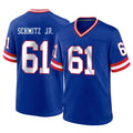 NY.Giants #61 John Michael Schmitz Jr. Player Royal Classic Home Game Qdoa Stitched Jerseys