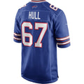 Qdoa B.Bills #67 Kent Hull Royal Game Retired Player Jersey
