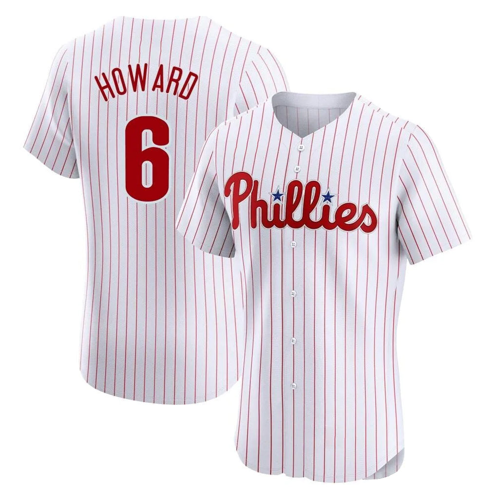 P.Phillies #6 Ryan Howard Player White Home Limited Elite Qdoa Stitched Jerseys