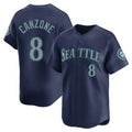 S.Mariners #8 Dominic Canzone Player Navy Home Limited Qdoa Stitched Jerseys