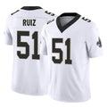 NO.Saints #51 Cesar Ruiz Player White Limited Vapor F.U.S.E. Home Game Qdoa Stitched Jerseys