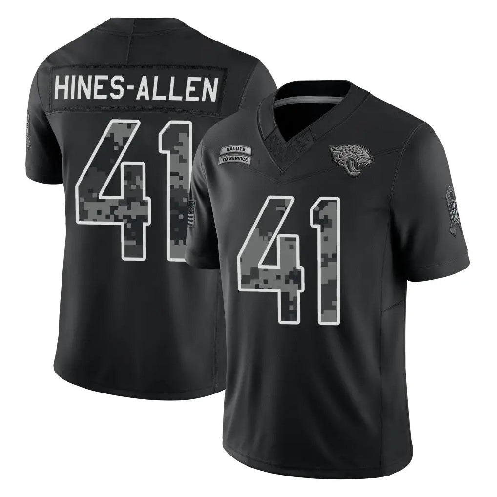 J.Jaguars #41 Josh Hines-Allen Player Black Limited 2026 Salute to Service Home Game Qdoa Stitched Jerseys
