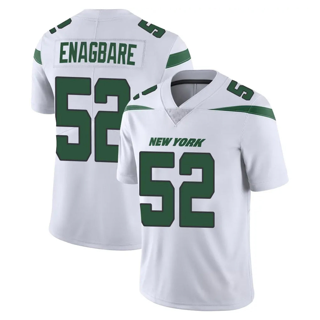 NY.Jets #52 Kingsley Enagbare Player White Spotlight Limited Vapor Home Game Qdoa Stitched Jerseys