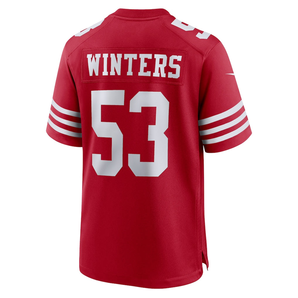 Qdoa SF.49ers #53 Dee Winters Scarlet Team Game Jersey