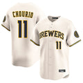 M.Brewers #11 Jackson Chourio Player Cream Home Limited Game Qdoa Stitched Jerseys