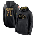 KC.Chiefs #71 Josh Simmons Player Black Salute to Service Hoodies Limited Game Qdoa Stitched Jerseys