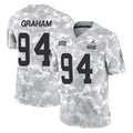 C.Browns #94 Mason Graham Player Arctic Camo Salute to Service Limited Home Game Qdoa Stitched Jerseys
