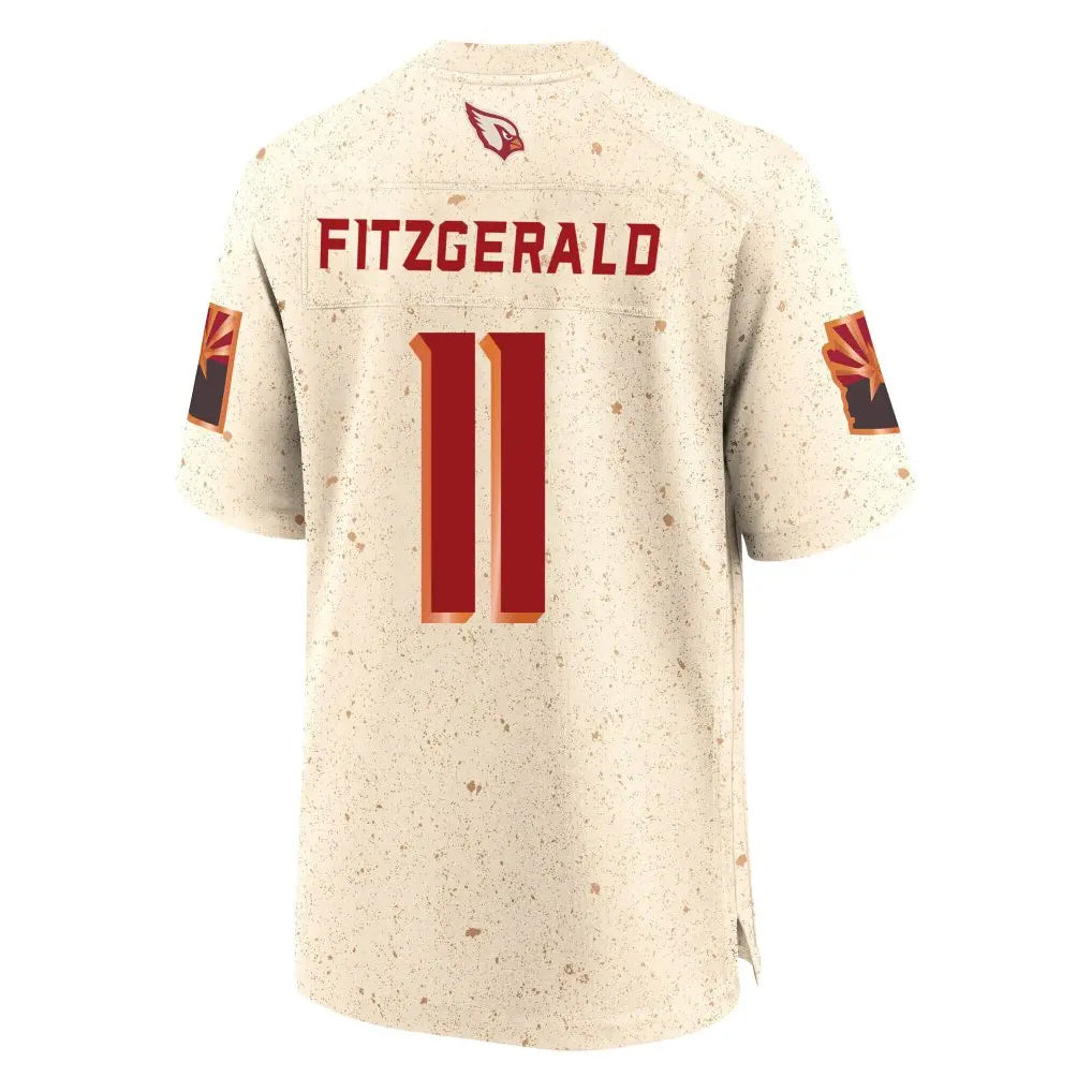 Qdoa A.Cardinals #11 Larry Fitzgerald Player Cream Rivalries Collection Game Stitched Jerseys