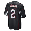 Qdoa A.Cardinals #2 Will Johnson Player Black Home Game Stitched Jerseys