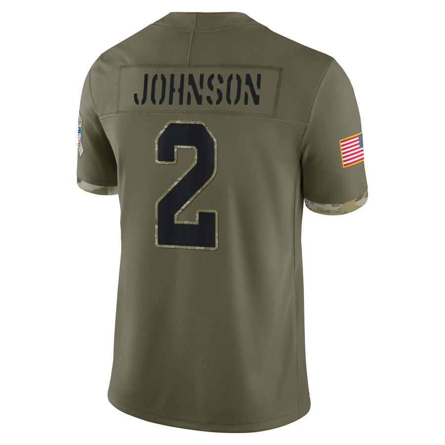 Qdoa A.Cardinals #2 Will Johnson Player Olive Salute To Service Limited Game Stitched Jerseys