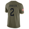 Qdoa A.Cardinals #2 Will Johnson Player Olive Salute To Service Limited Game Stitched Jerseys